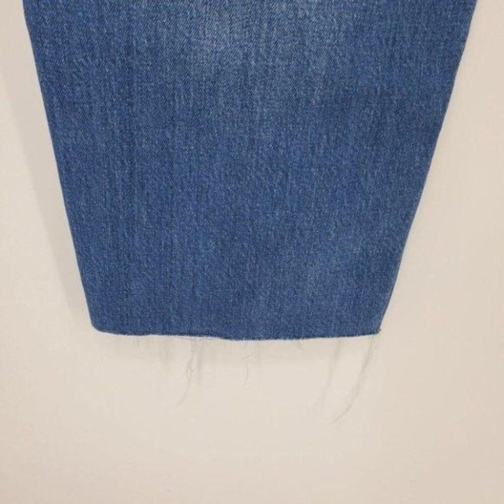 Madewell Tall High Rise Slim Boyjean Raw Hem Dover Wash Jeans Sz 37 - Picture 6 of 7